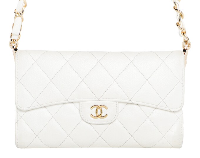 Y2K Vintage Chanel Matelasse Quilt Leather Wallet on a Chain Etsy