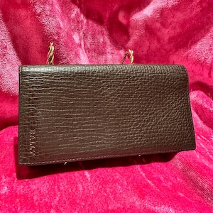 Cartera vintage de cuero largo Bally
