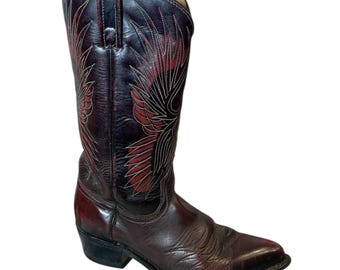 Vintage Y2K Acme Phoenix Rodeo Leather Cowgirl Boots 7.5