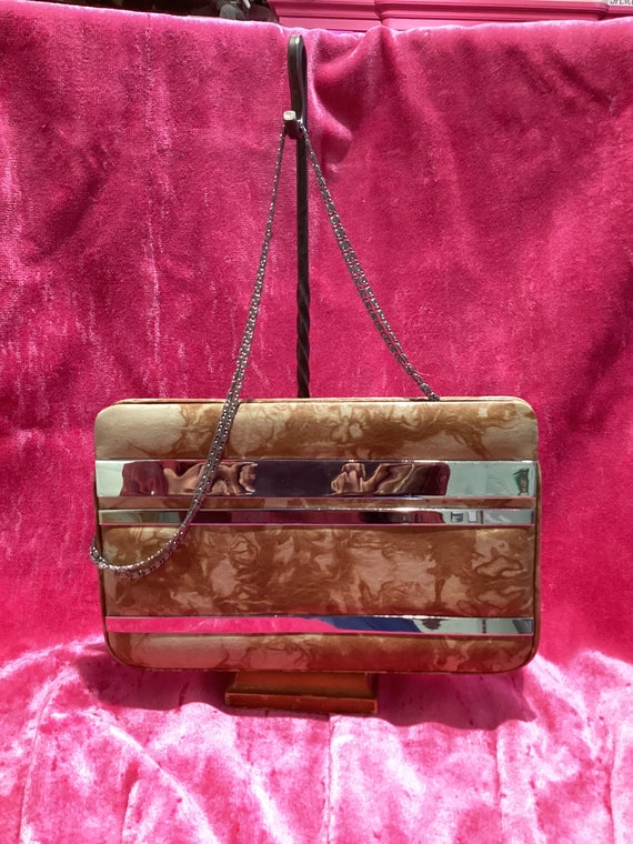 Vintage 60’s Marble Print Leather shoulder bag