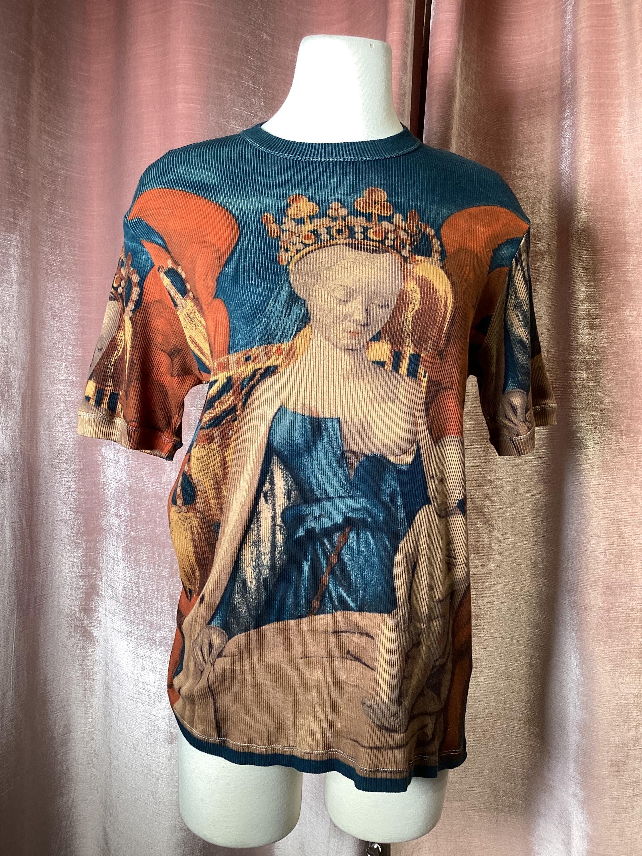 Vintage 1999s Jean Paul Gaultier Madonna Cotton Ribbed T Shirt