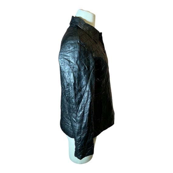 Y2K Pendleton Button Up Collared Leather Jacket - image 2
