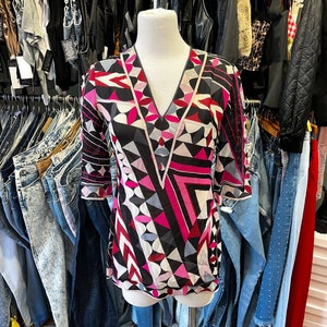 Vintage Emilio Pucci 70s sheer silk Blouse
