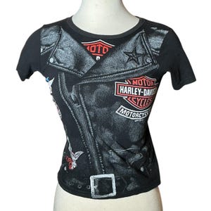 Harley Davidson läderjacka grafisk babytröja