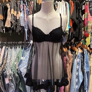 Vintage Y2K sexy Mesh Top Size S