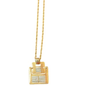 Vintage 1970s Geometric Pendant Necklace
