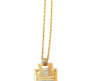 Vintage 1970s Geometric Pendant Necklace