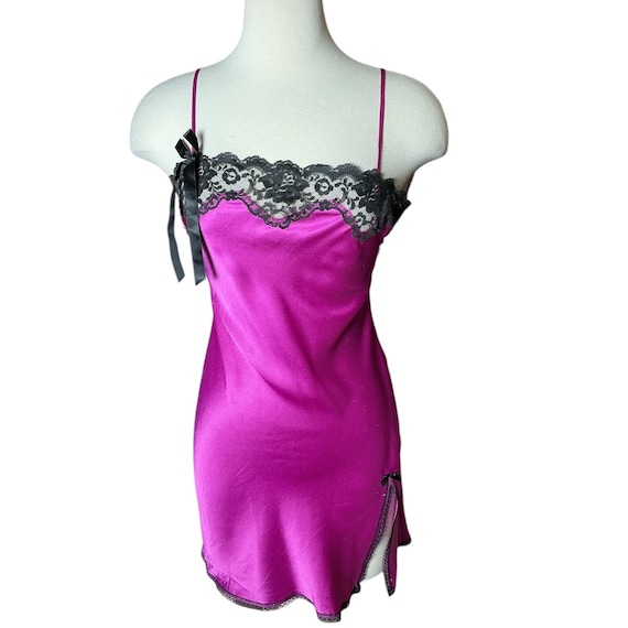 Vintage Y2K Victoria's Secret Polyester Purple Lace Trim Cami Slip Dress  Nightie S - Etsy New Zealand