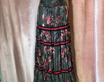 Vintage Y2K 90s Jean Paul Gaultier Soliel Mesh Boho Floral Stripe