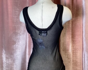 Vintage 90's Y2K Jean Paul GAULTIER Maille Sheer Mesh Lettuce Hem