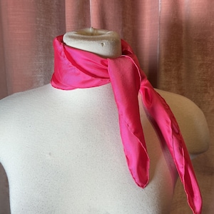 Vintage Y2K pink Silk Scarf