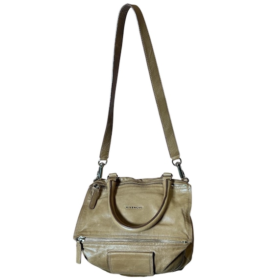 Vintage Y2K Givenchy Pandora Tan Leather Shoulder Crossbody Bag 