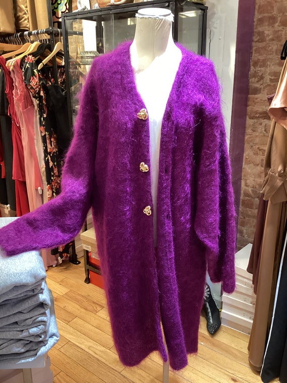 Vintage 80’s Fuzzy Duster Sweater - image 1