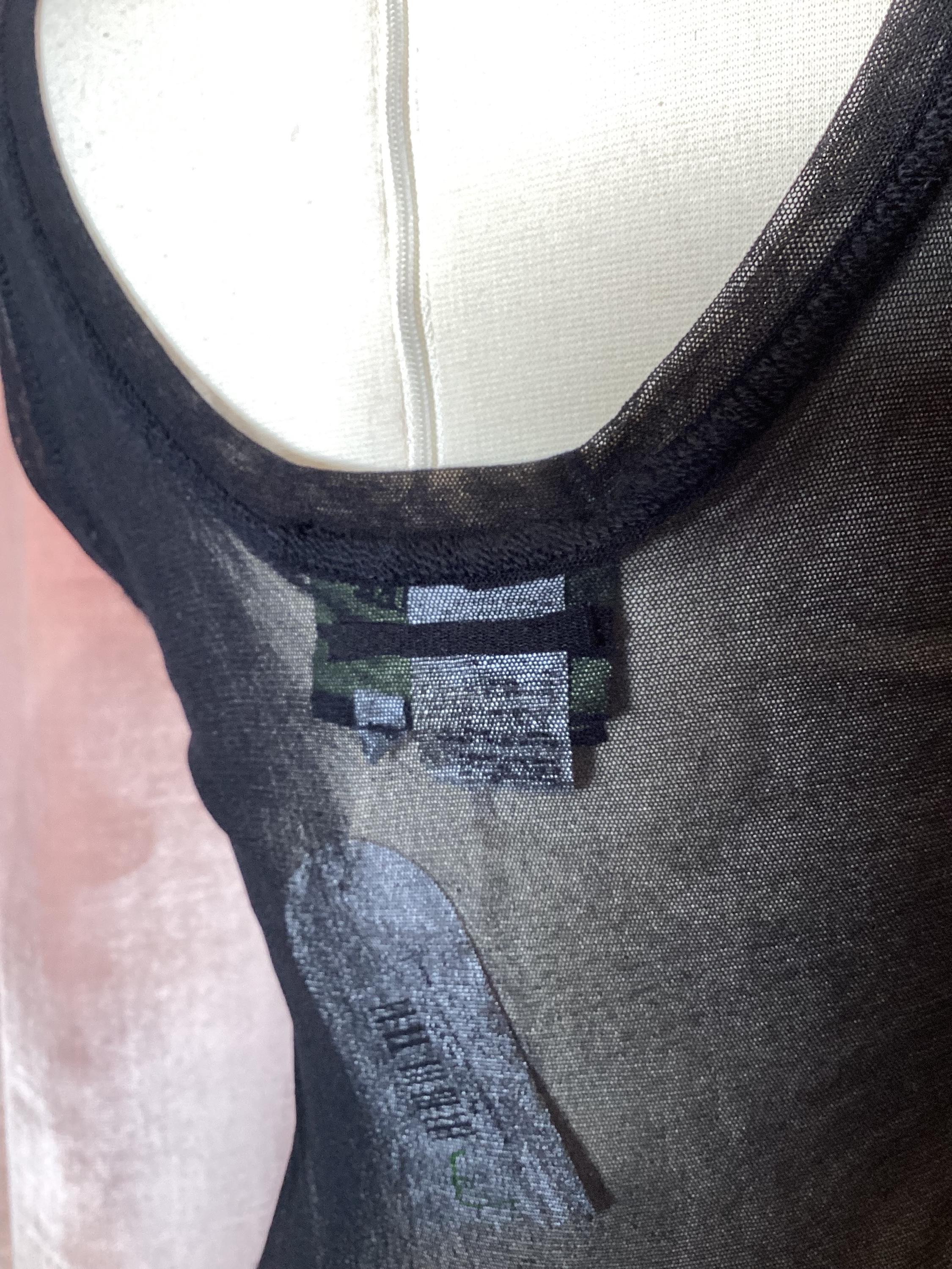 Vintage 90's Y2K Jean Paul GAULTIER Maille Sheer Mesh Lettuce Hem