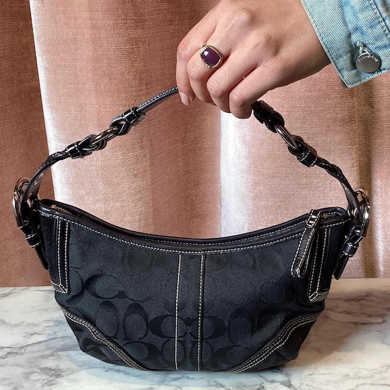 バッグ COACH y2k vintage signature handbag Vintage Y2K Coach signature stripe Demi shoulder bag | eBay