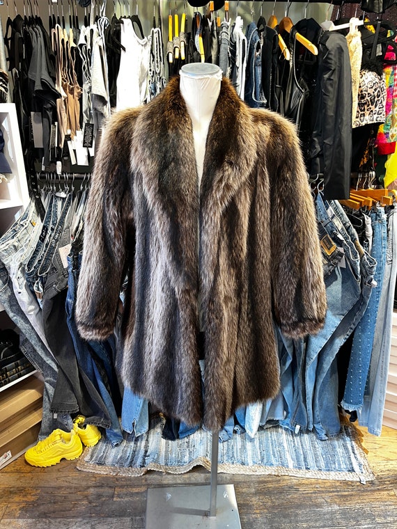 Vintage 80s Fox Fur Short Coat Etsy Australia