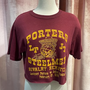 Vintage Porters vs. Steelmen Cropped Graphic Tee