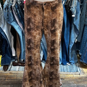 Jean bootcut évasé vintage à imprimé croco y2k