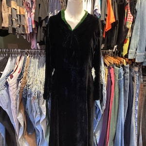 Vintage Y2K Black Velvet maxi dress