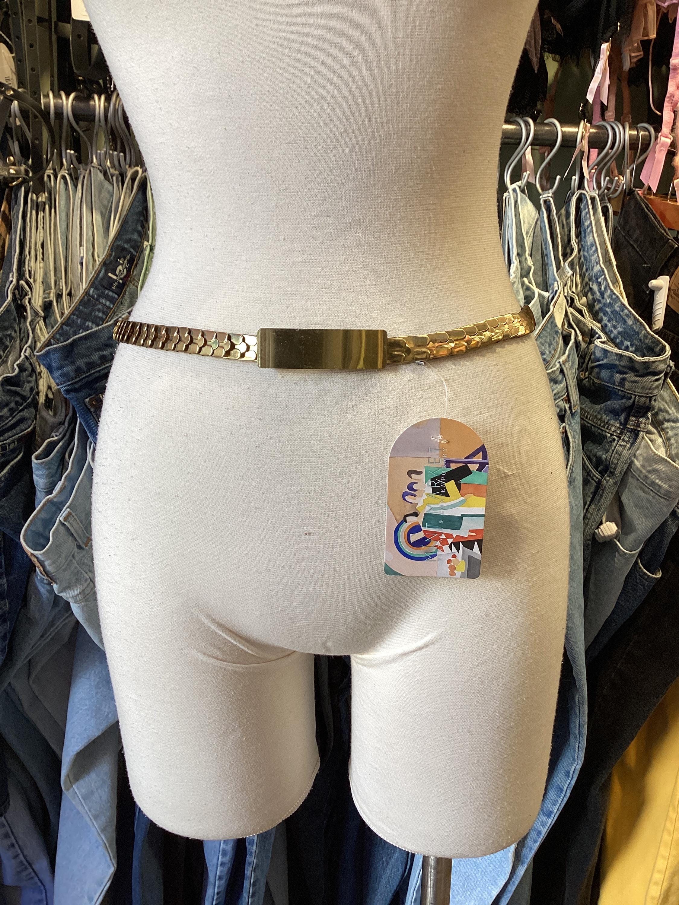 Vintage 1970s Skinny Disco Lion Buckle Gold Belt - Etsy display picture 3