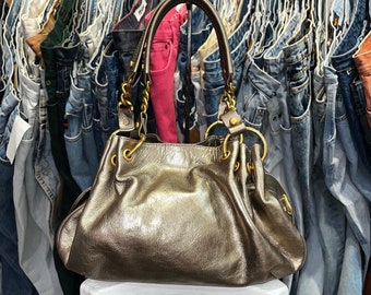 Vintage Y2K Juicy Couture metallic leather mini shoulder bag