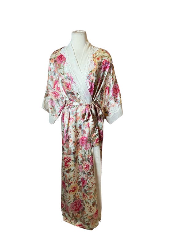 Vintage 1980s Valentino Floral Lace Trim Robe & Dress Set Elegant Two Piece  Lingerie S - Etsy Israel