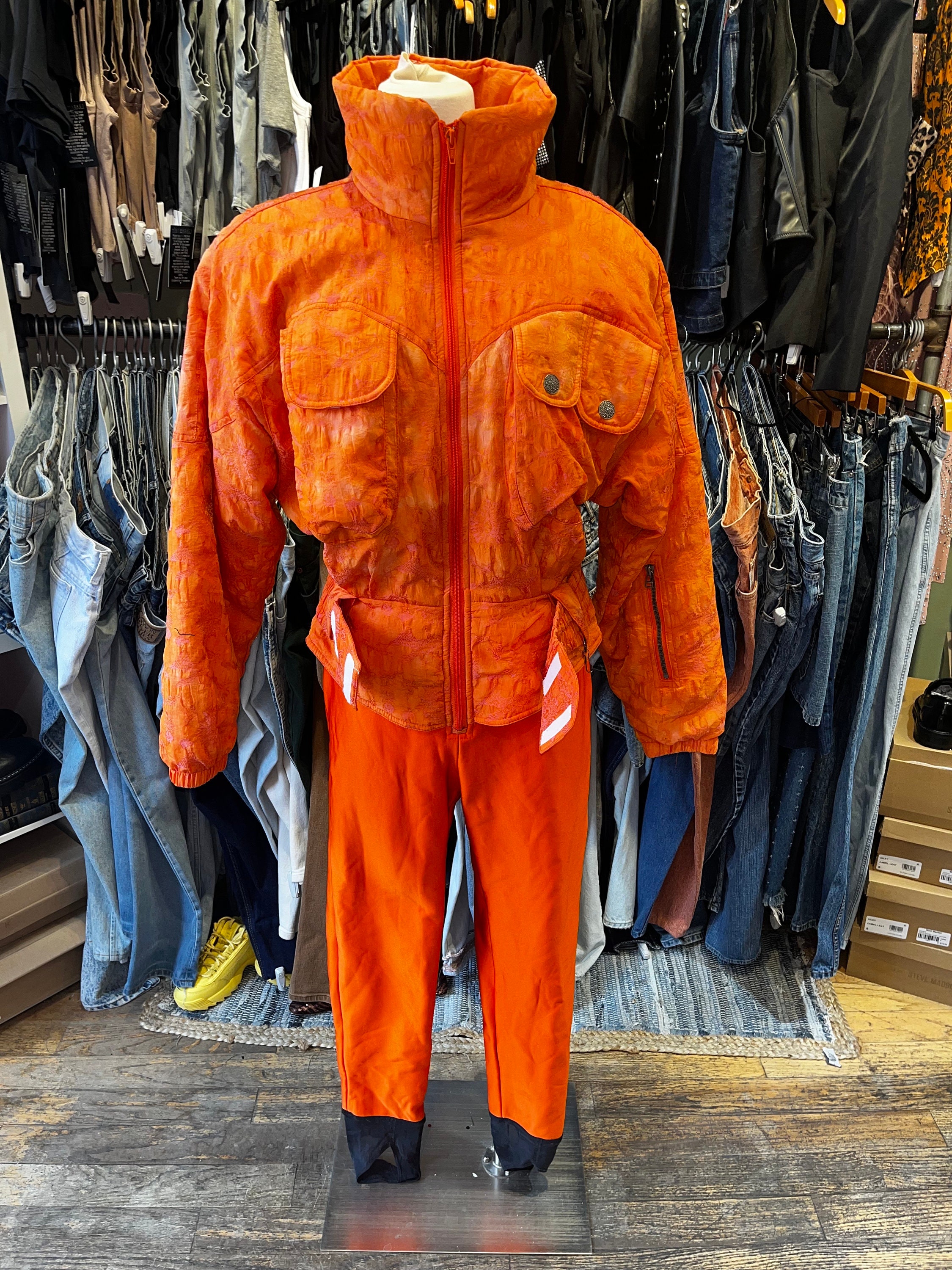 Vintage 80s NILS Day Glow Orange Neon Snow Suit Jumpsuit Medium - Etsy