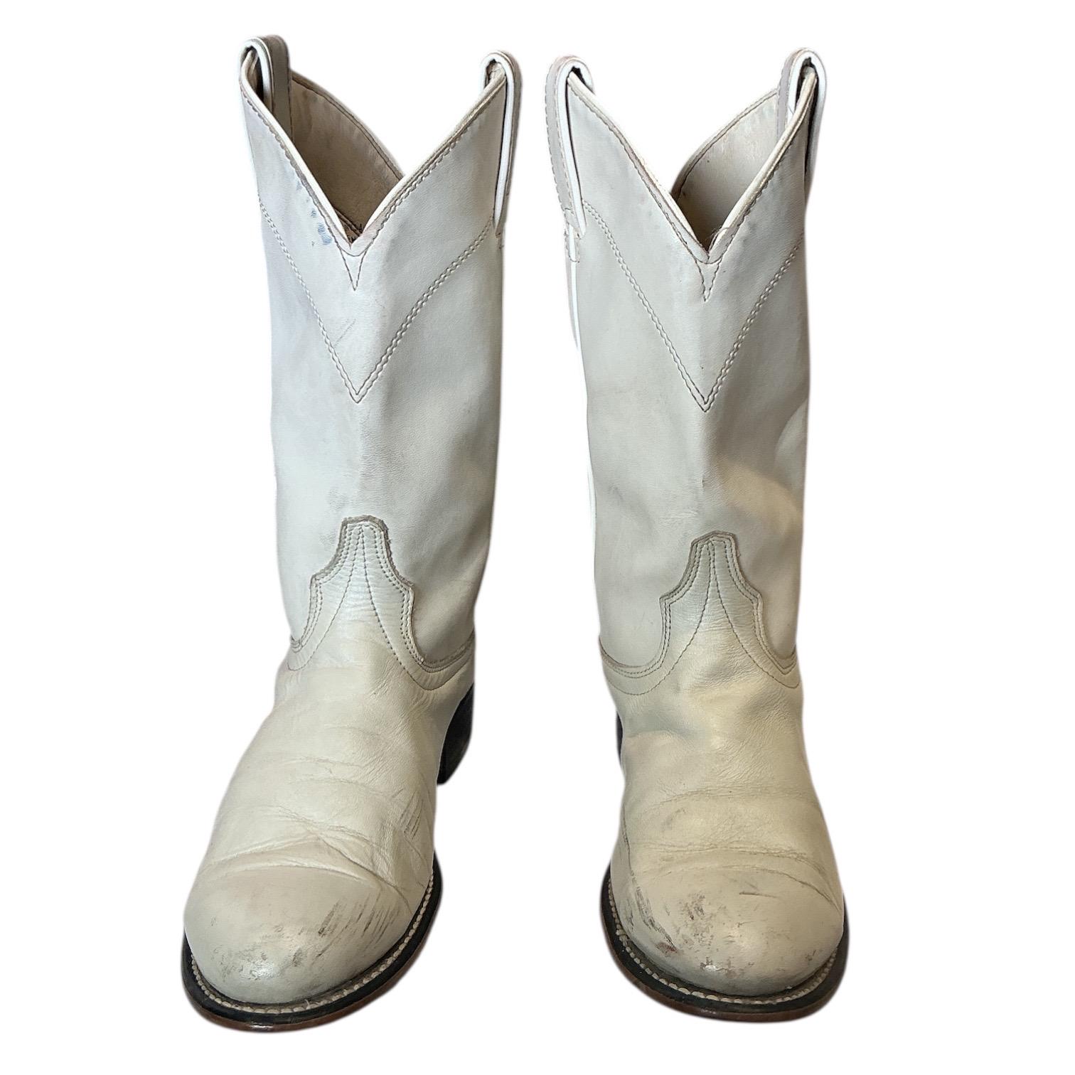 Vintage Y2K Laredo White Rodeo Leather Cowgirl Boots 7.5 - Etsy