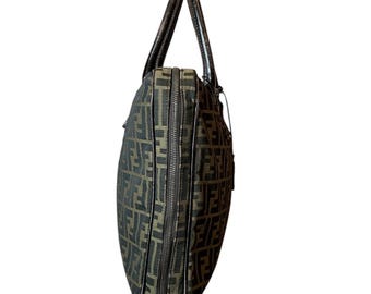 Vintage Y2K Fendi Laptop Zucca FF Logo Lap Top Briefcase Work Bag