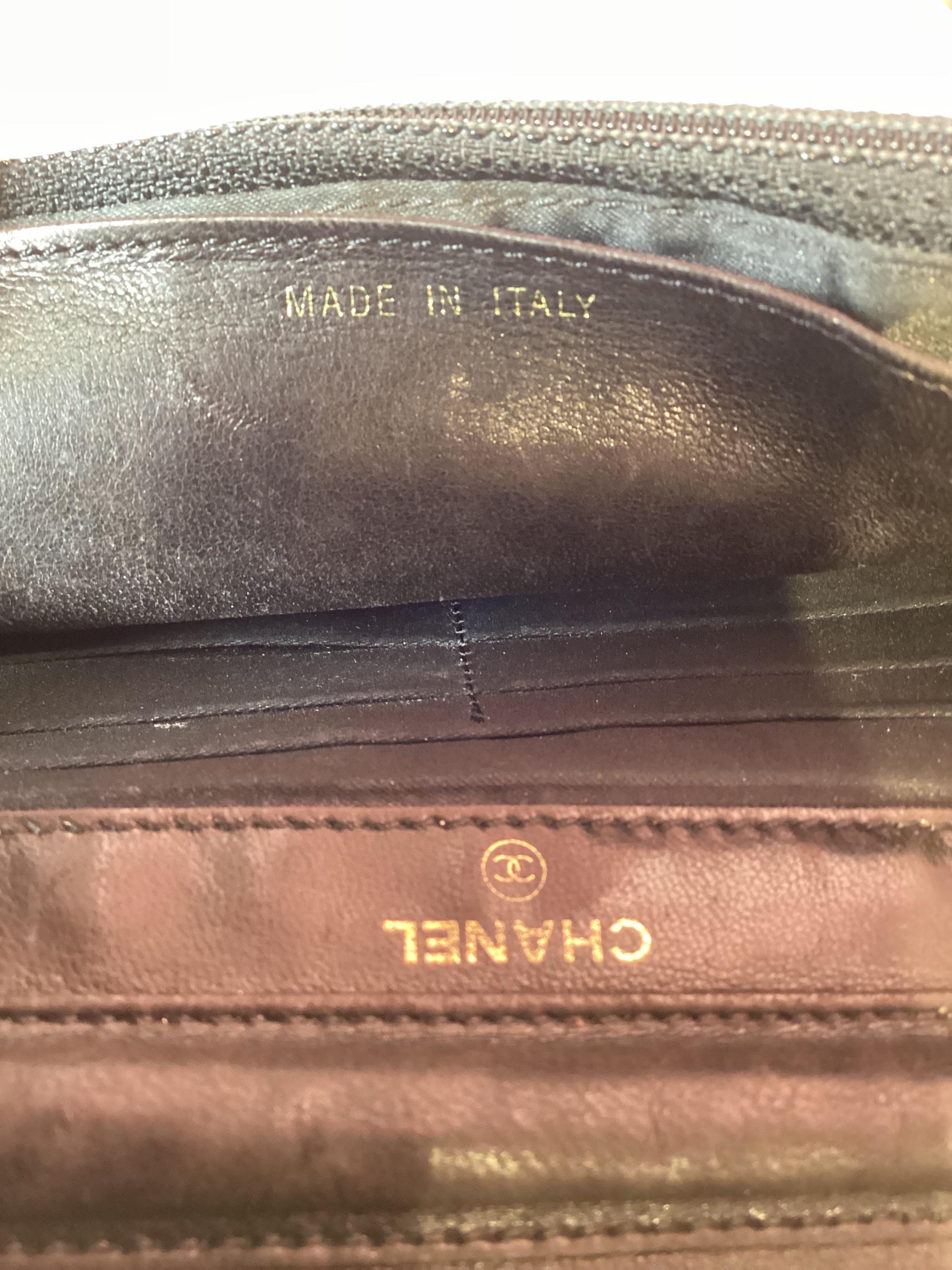 ヴィンテージ Y2K シャネル スポーツ ライン ナイロン レザー クロス