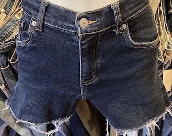 Vintage Upcycled Dark Wash Levi Cut-off Shorts