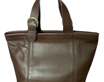 Vintage Coach Y2K Brown Leather Shoulder Bag With Dust Bag - Etsy