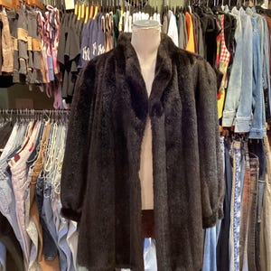 Vintage 1990’s Chubby Faux mink Short Coat