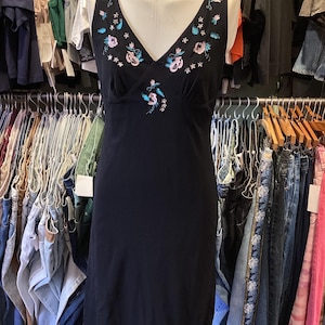 Vintage Y2K Mesh Dress with Beading Size M
