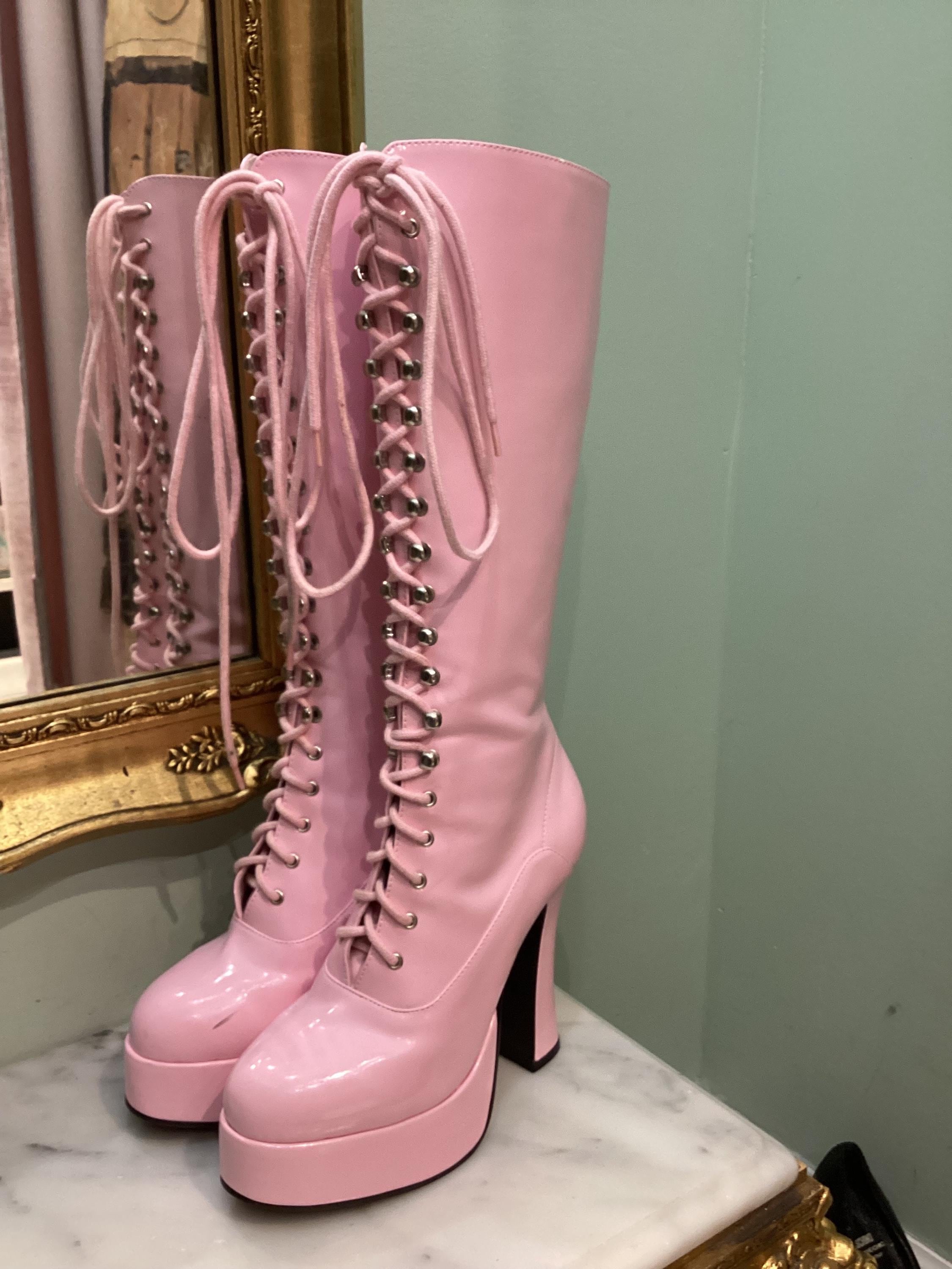 Y2k Knee High Boots - Etsy