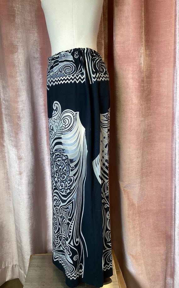Vintage Y2K 90s Jean Paul Gaultier Soliel Tribal Art Print Skirt