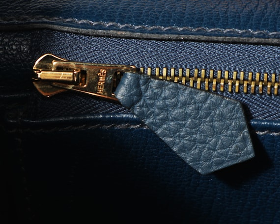 Hermès Birkin Leather Handbag Epsom Blue - image 7