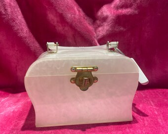 Vintage 1950s Pearl Lucite Box Handbag - Etsy