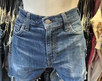 Vintage Upcycled Med Wash Levi Cut-off Shorts 30