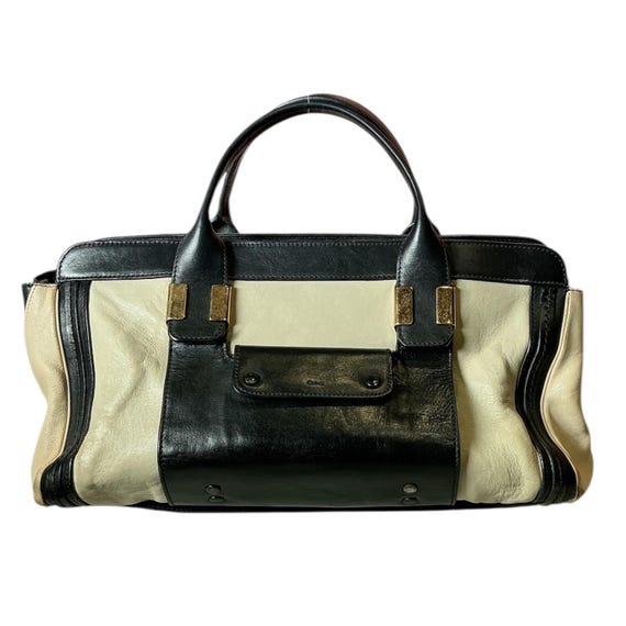 Y2K Chloe Alice Two Toned Top Handle Leather Bag - Etsy Israel