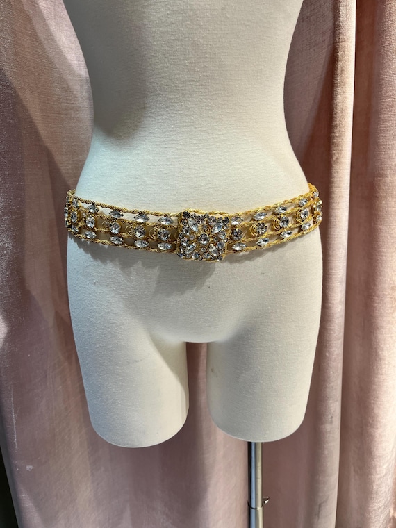 Vintage Kenneth Jay Lane KJL Gold-tone Crystal Belt Kenneth Jay Lane buckle gold-tone and crystal | Mercari main image 3