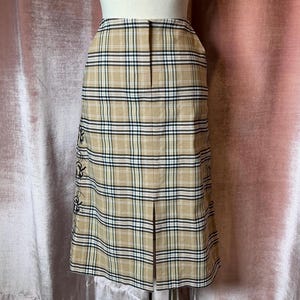 Burberry 赤チェック ショート ダッフルコート　y2k Burberry London ダッフルコートノヴァチェック ベージュLanuke