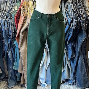 Vintage 90s green high rise tapered leg fit jeans