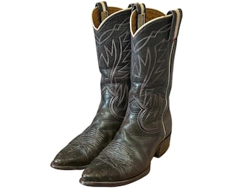 Vintage 90s Nocona Texas Leather Cowboy Cowgirl Boots