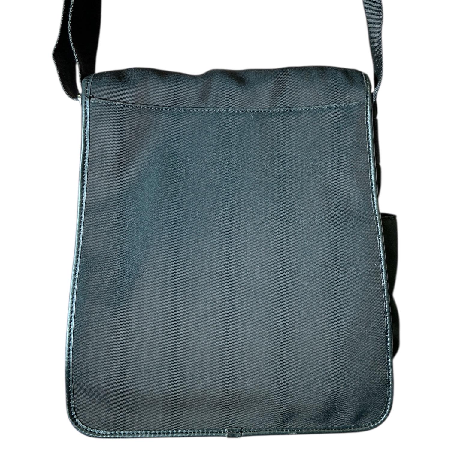 Vintage Y2K Bally Canvas Leather Shoulder Crossbody Messenger Bag 