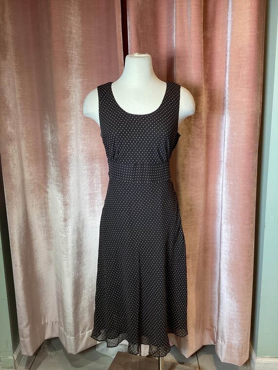 Vintage Y2k Ann Taylor Polkadot Midi Dress