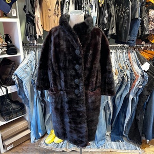 Vintage 60s Brown full length mink coat
