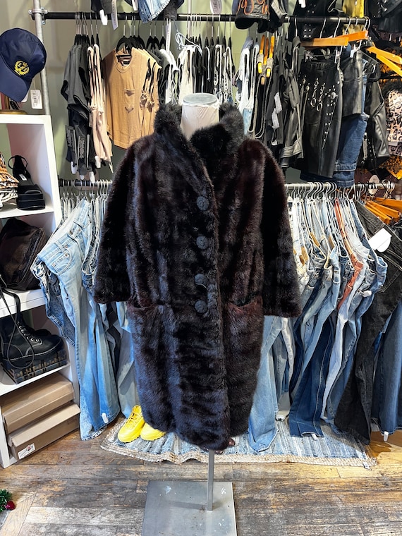 Vintage 60s Brown full length mink coat