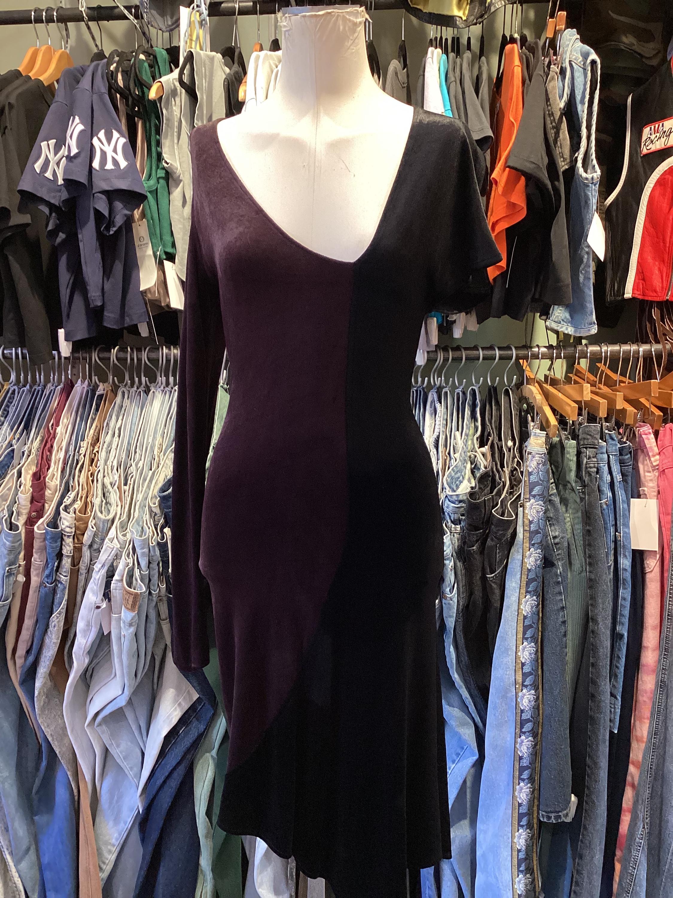 Vintage Y2k One Sleeve Michel Klein Velour Dress Size S - Etsy Vintage Y2k One Sleeve Michel Klein Velour Dress Size S - Etsy