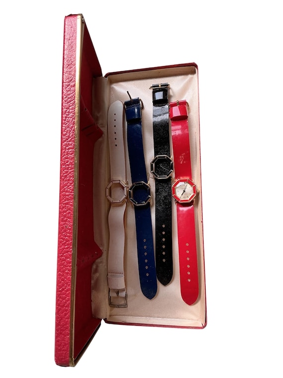 Vintage Octagonal Bezel Watch Multiple Colors & B… - image 2